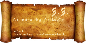 Zathureczky Zoltán névjegykártya