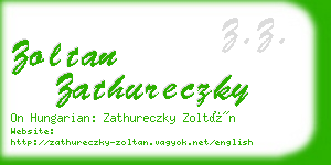 zoltan zathureczky business card